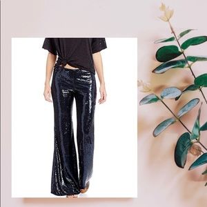 FREE PEOPLE Sequin Flare pants